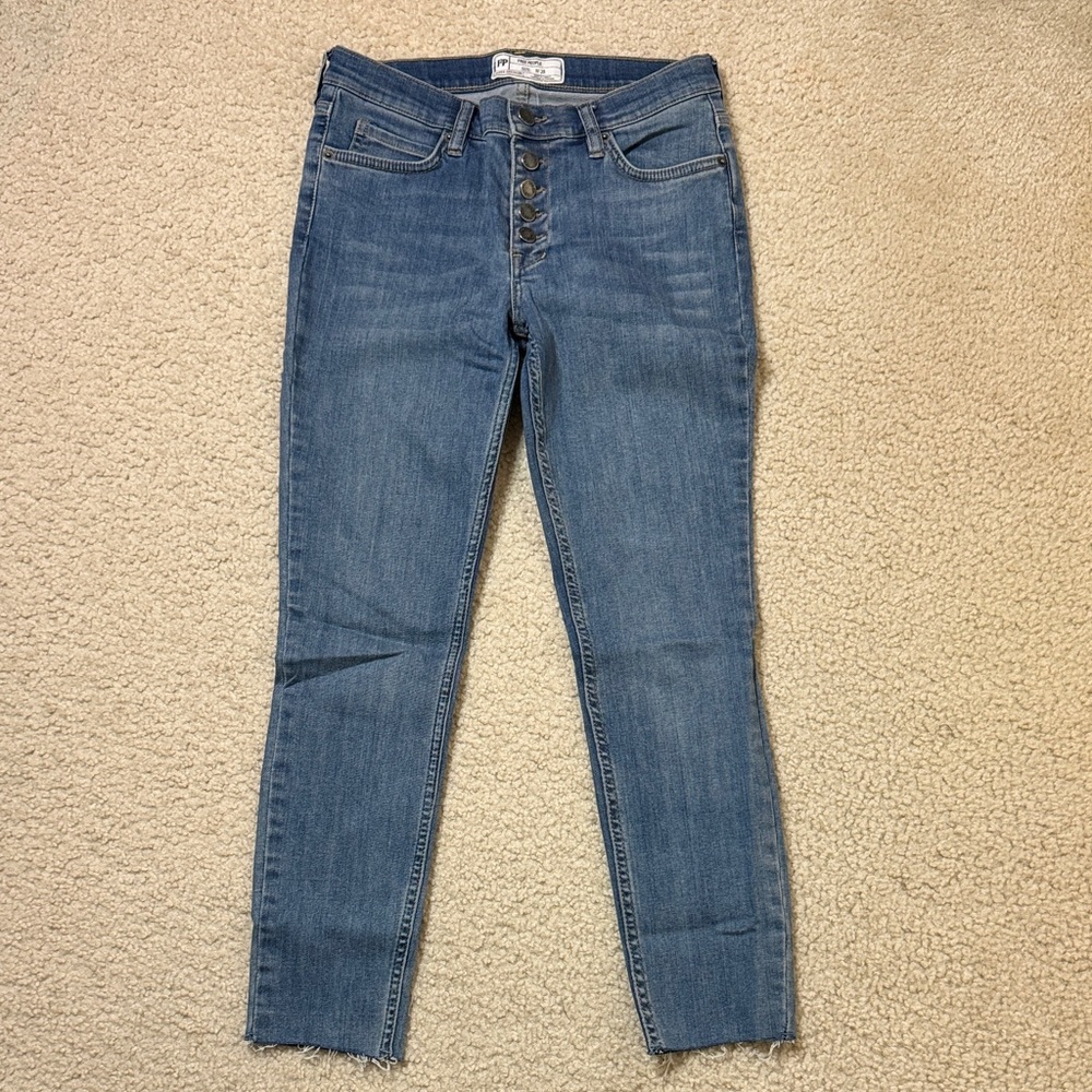 Free People Women's Classic Blue Skinny Jeans